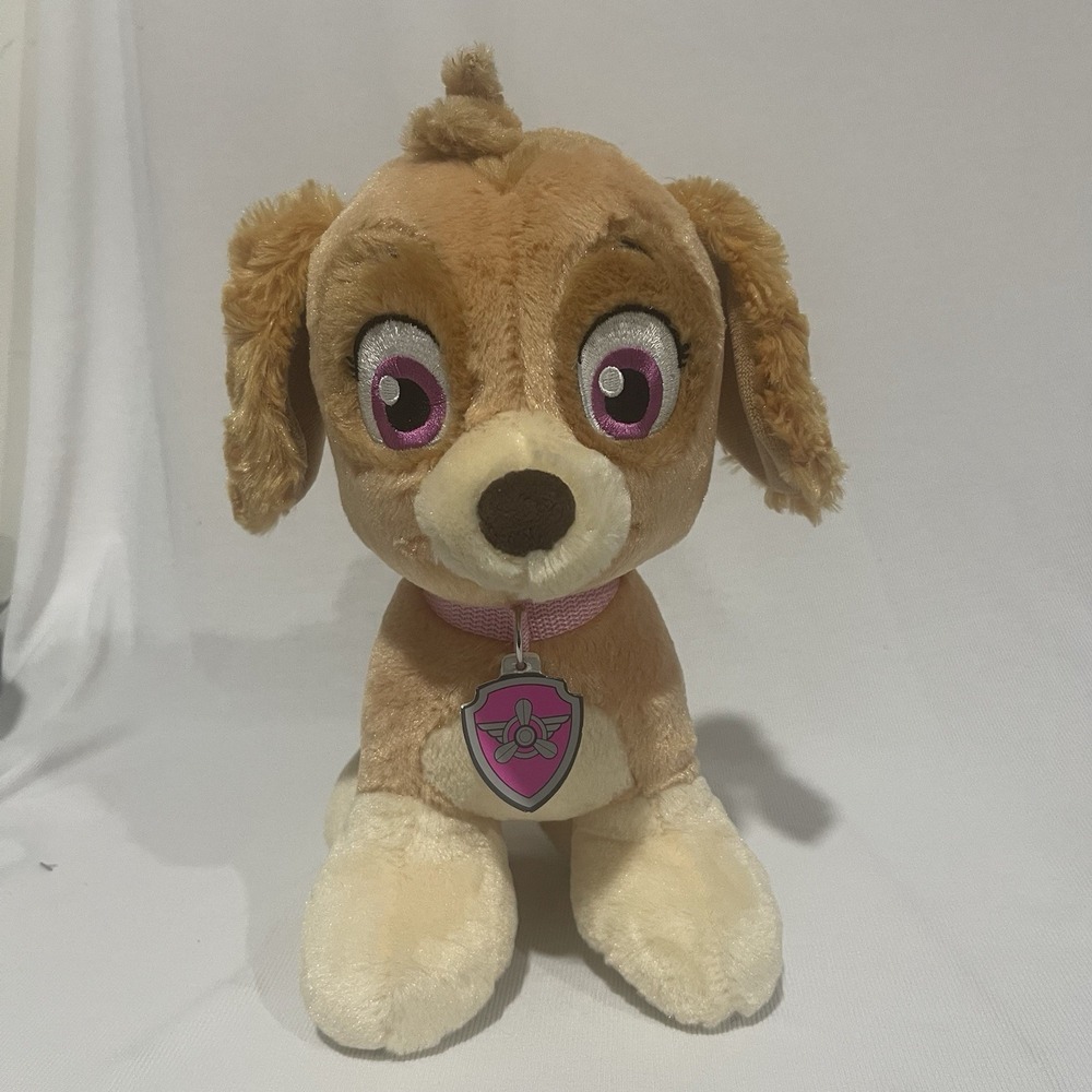 Paw Patrol Skye Build A Bear 12" Plush Pink Brown Puppy Dog